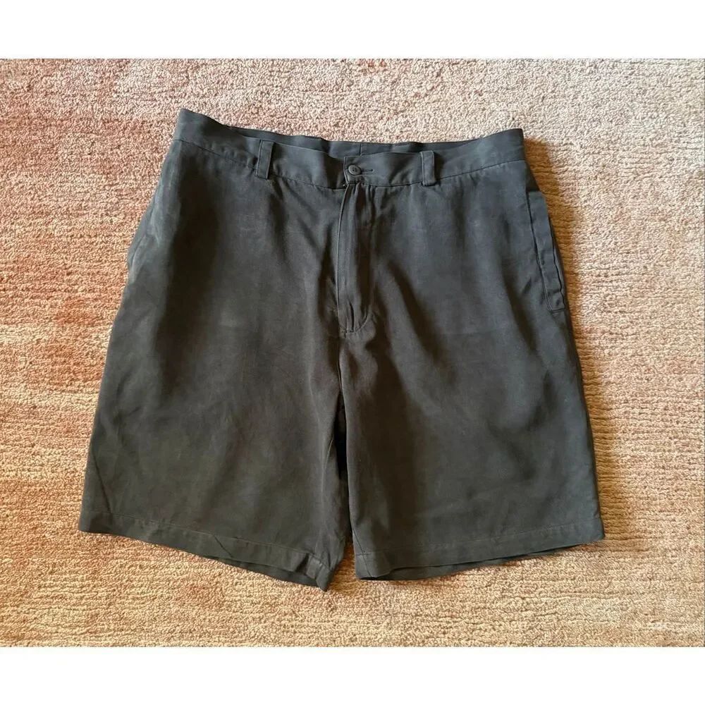 Vintage Silk men’s brown silk cotton shorts size 34